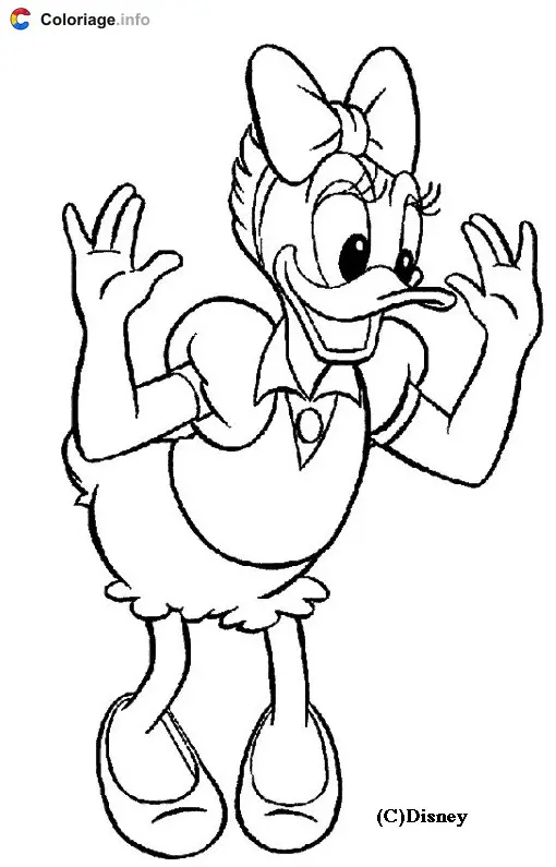 Daisy Duck, Donald's Fiancée coloring page to print