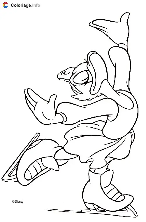 Daisy Ice Skating coloring page to print