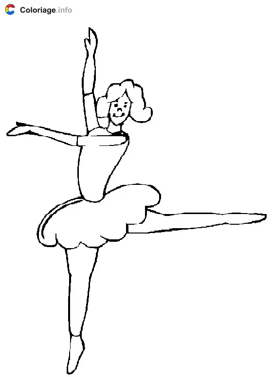 Coloriage Danseuse étoile - Danse à imprimer