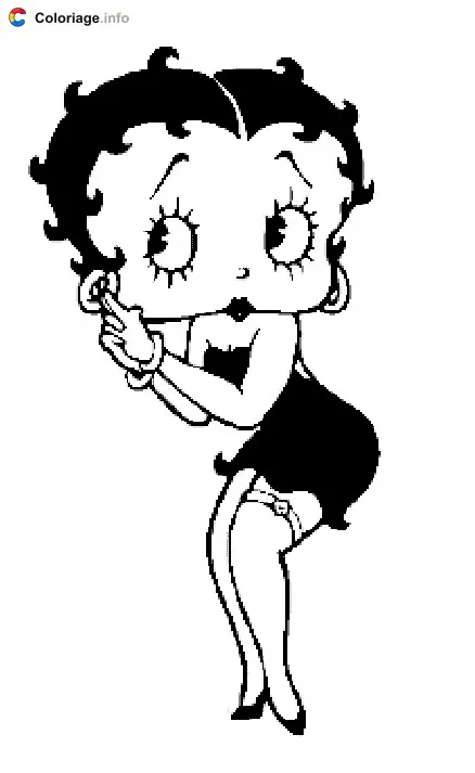 Coloriage De Betty Boop - Betty Boop à imprimer