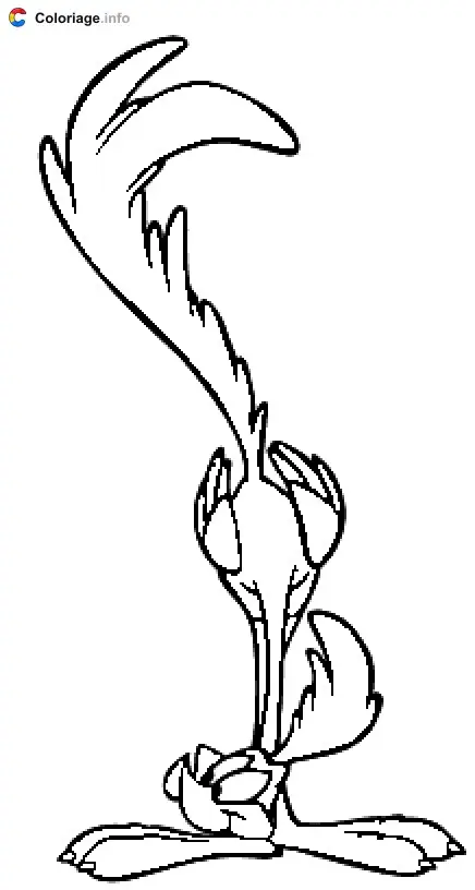 Coloriage De Bip Bip - Bip Bip et Coyote à imprimer