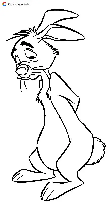 Coloriage De Coco Lapin ennuyé - Coco Lapin à imprimer