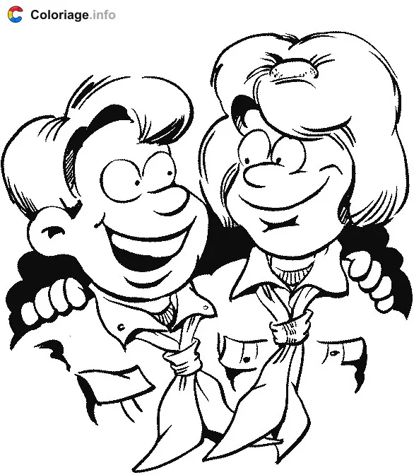 Coloriage De scouts - Scout à imprimer