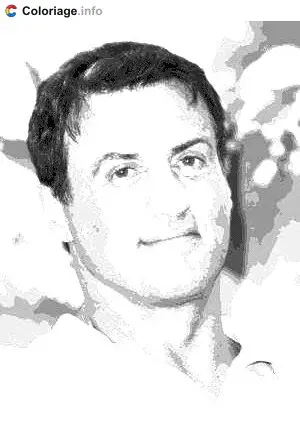 Coloriage De Sylvester Stallone - Sylvester Stallone à imprimer