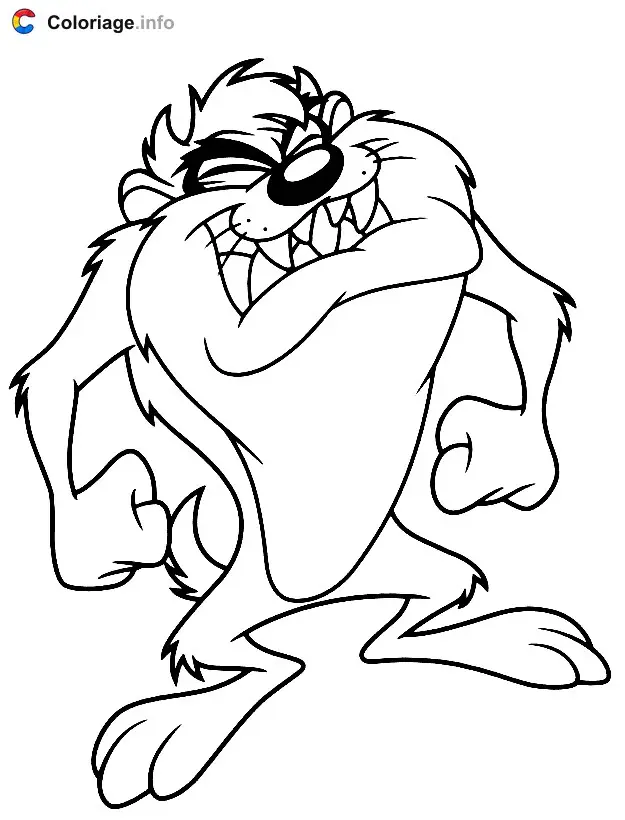 Coloriage De Taz - Taz à imprimer