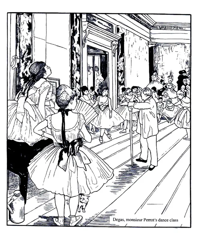 Coloriage Degas La Classe De Danse - Art à imprimer