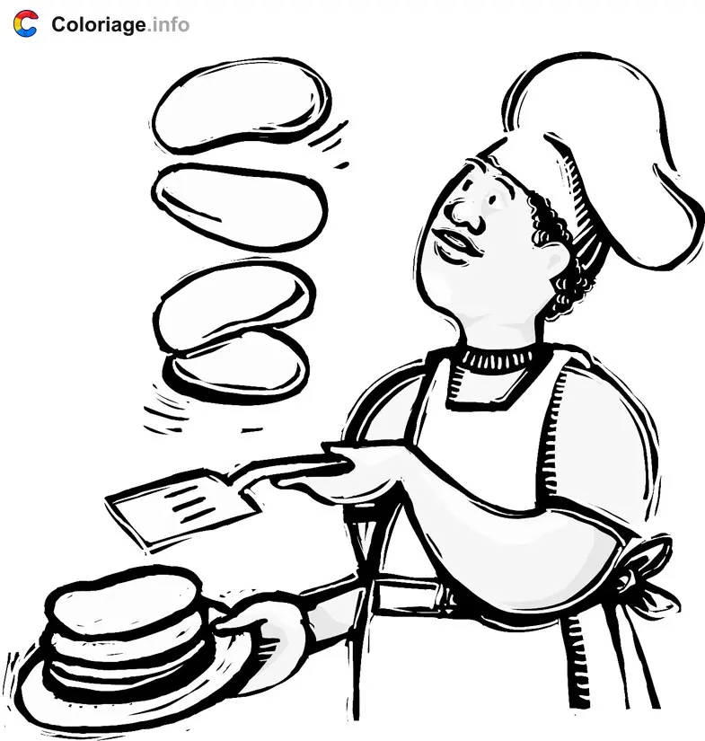 Coloriage Des crêpes pour la Chandeleur - Crêpes de la Chandeleur à imprimer