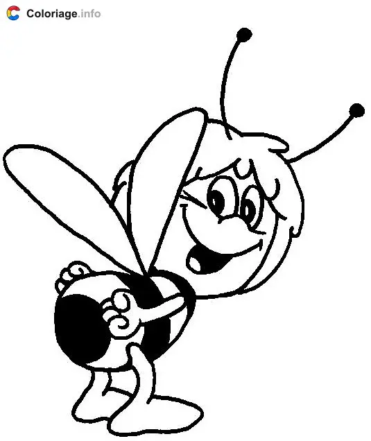 Coloriage Dessin à colorier de Maya l'Abeille - Maya l'Abeille à imprimer