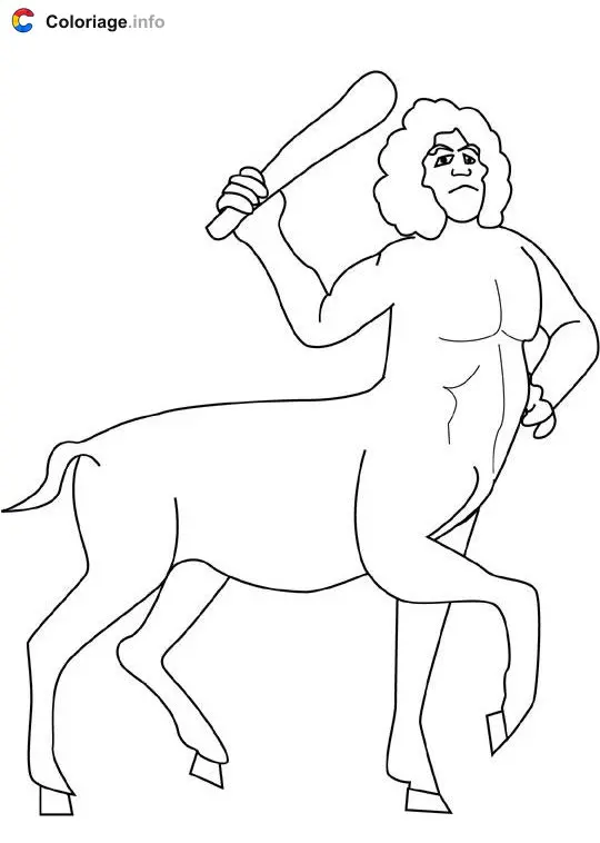 Coloriage Dessin centaure 4 - Mythologie à imprimer