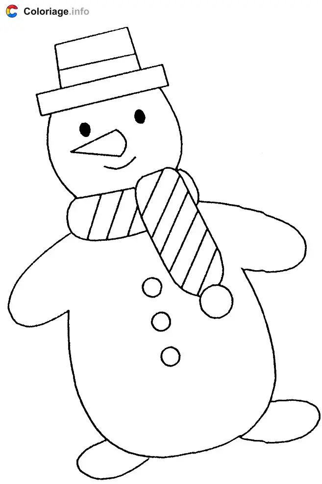 Dessin d un bonhomme de neige coloring page to print