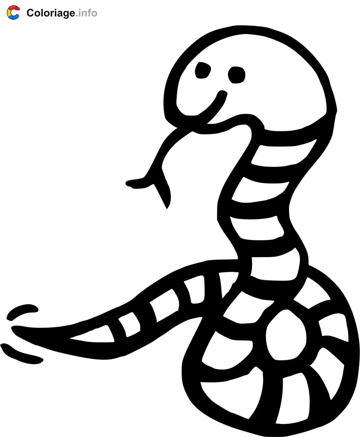 Snake Drawing coloring page to print