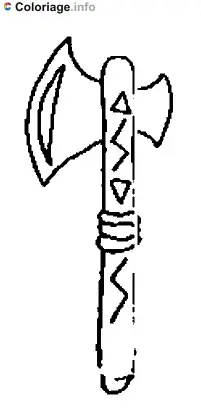 Coloriage Dessin d'un tomahawk - Indiens à imprimer