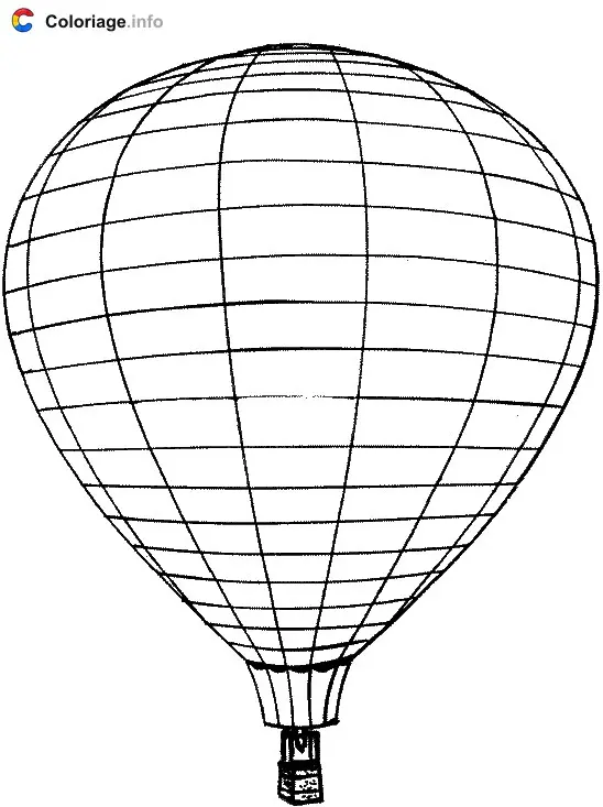Coloriage Dessin d'une montgolfière - Montgolfière à imprimer