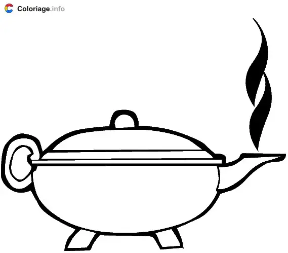 Coloriage Dessin d'une théière - Boissons à imprimer