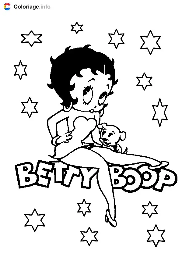 Coloriage Dessin de Betty Boop - Betty Boop à imprimer