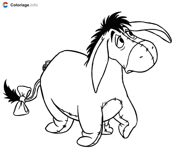 Coloriage Dessin de Bourriquet - Bourriquet à imprimer