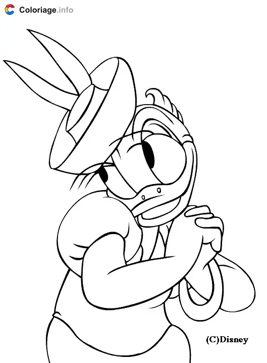 Daisy Duck coloring page to print