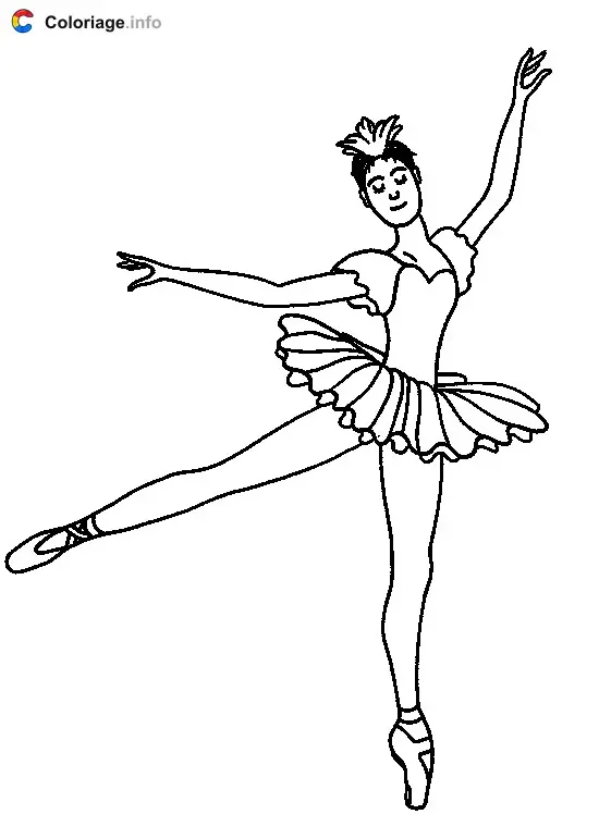 Coloriage Dessin de danse classique - Danse à imprimer