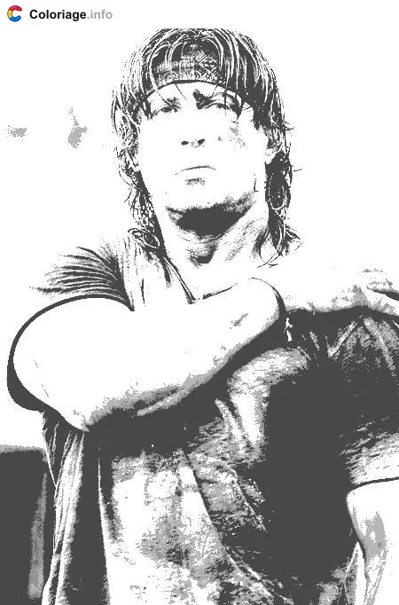 Coloriage Dessin de John Rambo - Sylvester Stallone à imprimer