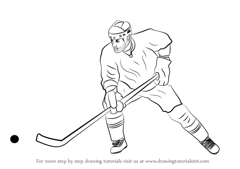 Coloriage Dessin De Joueur De Hockey - Hockey à imprimer