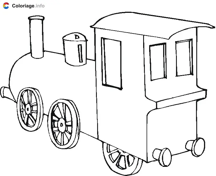 Coloriage Dessin de loco - Train à imprimer