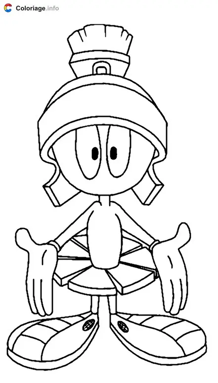 Coloriage Dessin de Marvin - Marvin le Martien à imprimer