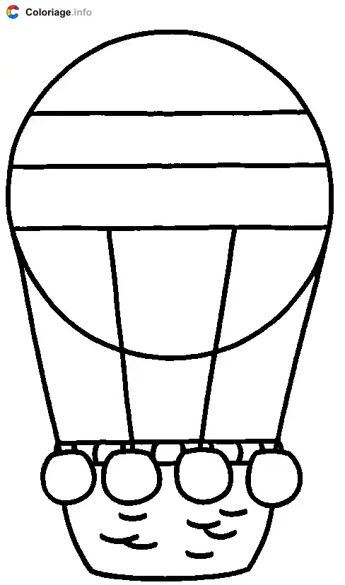Coloriage Dessin de montgolfière - Montgolfière à imprimer