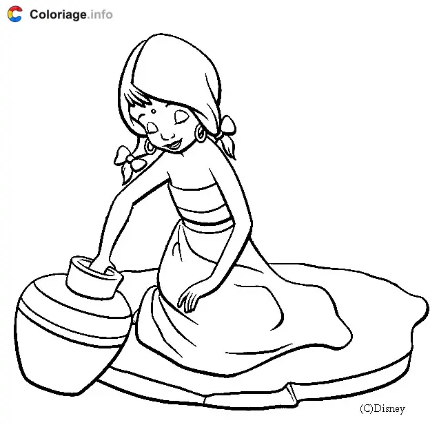 Coloriage Dessin de Shanti - Le Livre de la jungle à imprimer