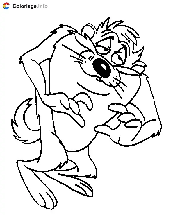 Coloriage Dessin de Taz - Taz à imprimer