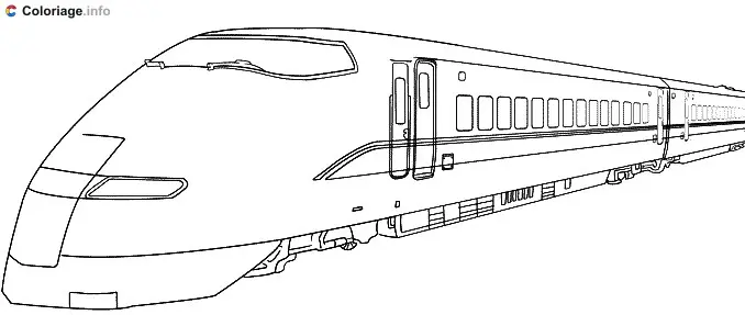 Coloriage Dessin du TGV - Train à imprimer