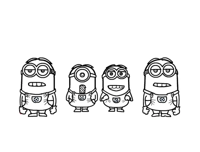 Coloriage Dessin Minion Les Choristes - Minions à imprimer