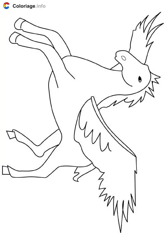 Coloriage Dessin pégase - Mythologie à imprimer