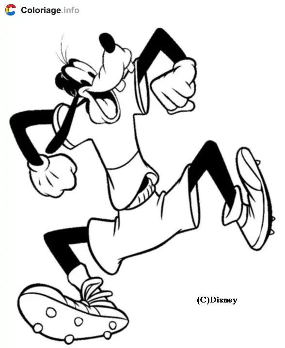 Goofy in Shorts coloring page to print