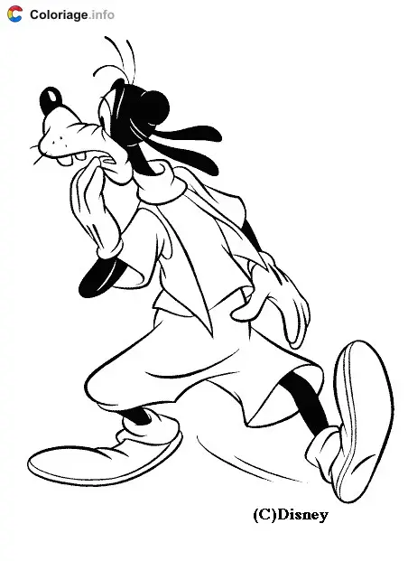 Goofy Walking coloring page to print