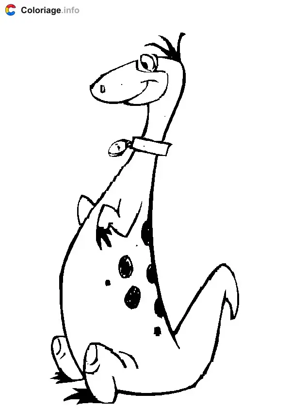 Coloriage Dino - Les Pierrafeu à imprimer