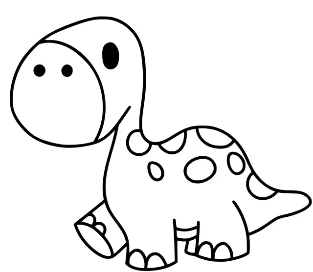 Coloriage Dinosaure Facile Pour Maternelle - Facile à imprimer
