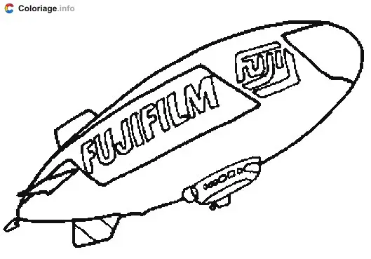 Coloriage Dirigeable Fujifilm - Montgolfière à imprimer