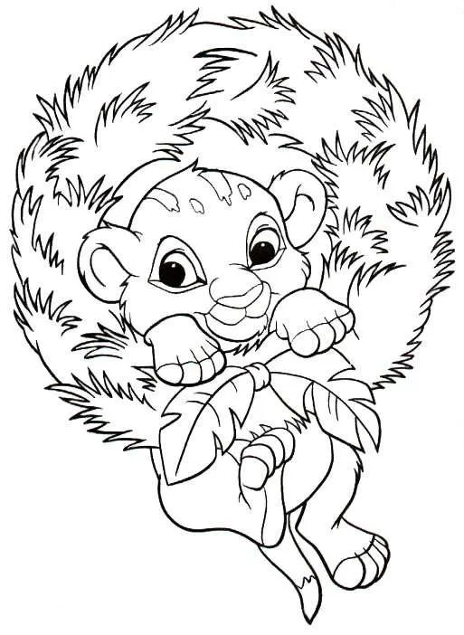 Coloriage Disney Noël 11 - Noël Disney à imprimer
