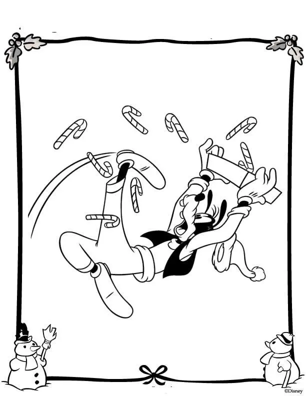 Coloriage Scène de Noël magique Disney - Noël Disney à imprimer