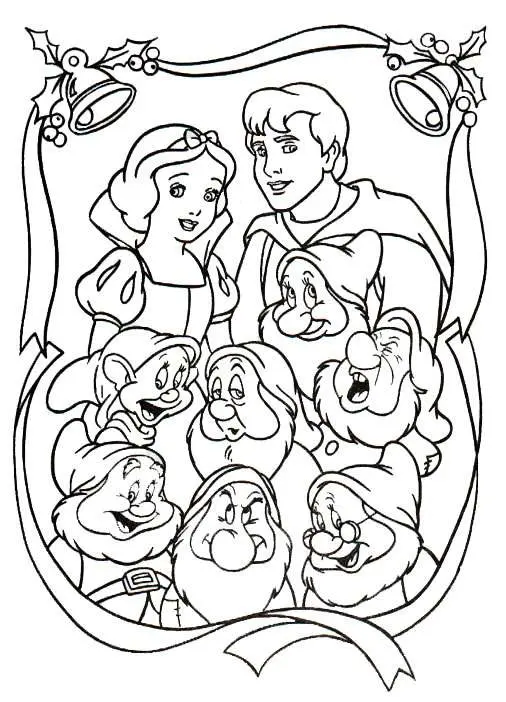 Coloriage Disney Noël 3 - Noël Disney à imprimer