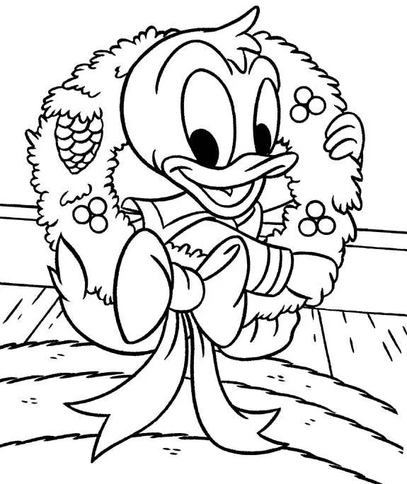 Coloriage Disney Noël 6 - Noël Disney à imprimer