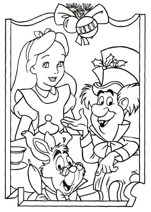 Coloriage Disney Noël 8 - Noël Disney à imprimer