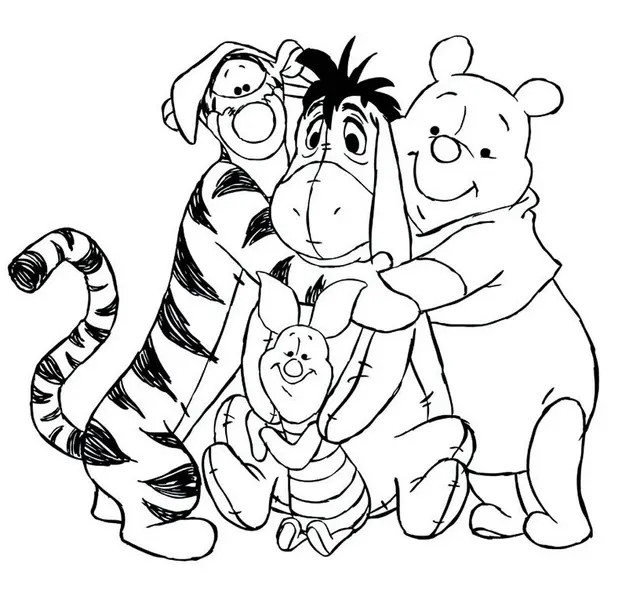 Ausmalbild Disney Winnie Puuh zum Ausdrucken
