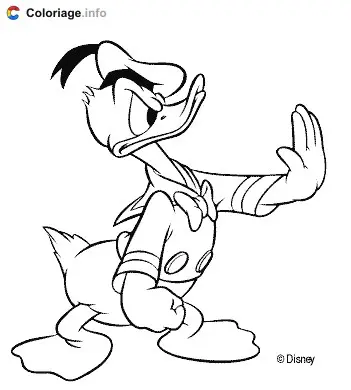 Donald Says Stop coloring page to print