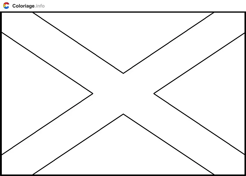 Coloriage Drapeau de l'Écosse à colorier - Écosse à imprimer
