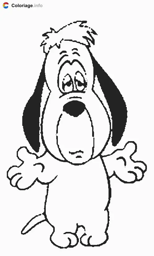 Coloriage Droopy c'est pas de ma faute - Droopy à imprimer