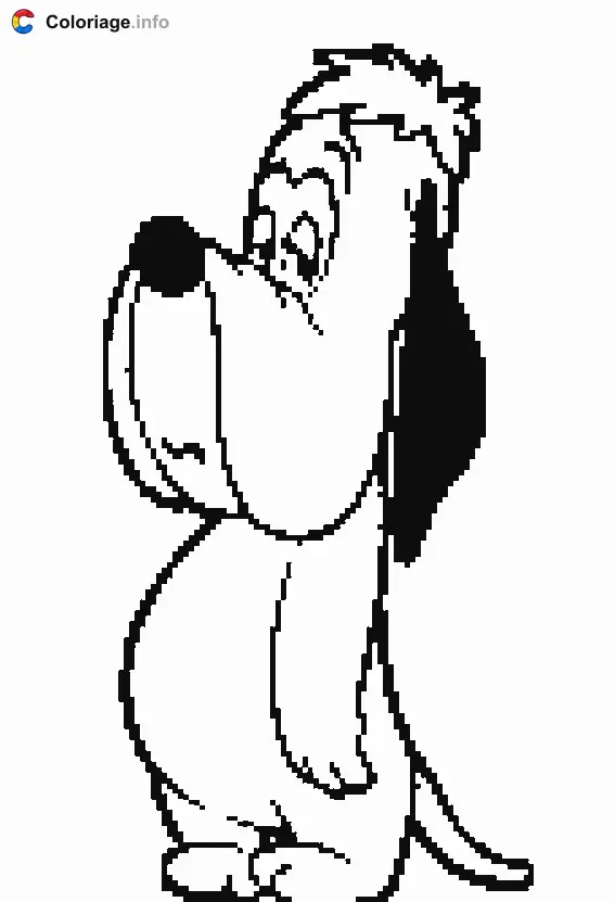 Coloriage Droopy profil - Droopy à imprimer