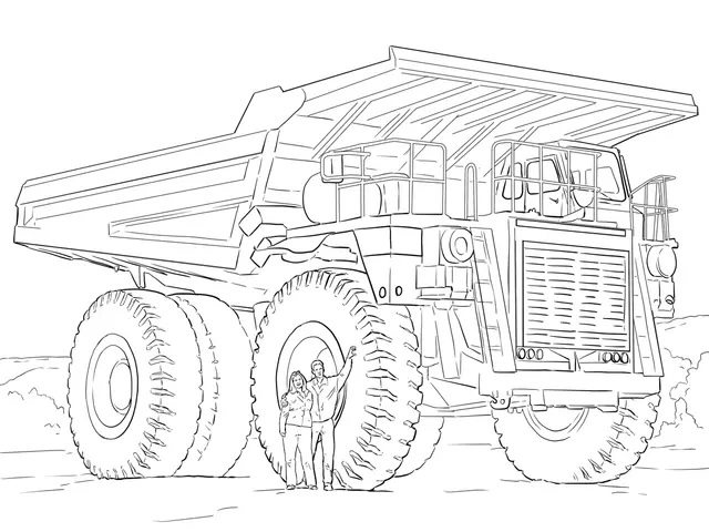Coloriage Dump Camion Machine - Camion à imprimer