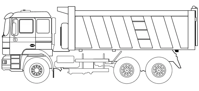 Coloriage Dump Camion - Camion à imprimer