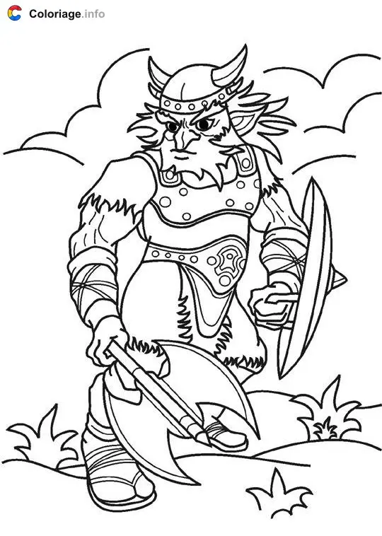 Coloriage Dwarf coloriage 1 - Mythologie à imprimer